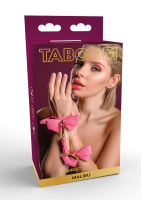 Wrist Cuffs w. Bow PU-Leather pink-gold adjustable stylish pink Wrist-Restraints & Connector from TABOOM buy cheap