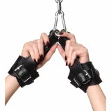 Wrist Suspension Cuffs Leather Fleece lined