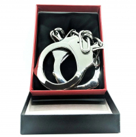 Handcuffs w. 30cm Chain Stainless Steel