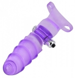Handschuh mit Vibration Double Finger Banger violett 2-Finger-Handschuh mit starkem Kugelvibrator kaufen