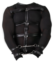 Harness Shirt long Sleeves Mesh & Mattlook transparent Front sewn-on Harness Mesh-Sleeves w. Rings buy cheap