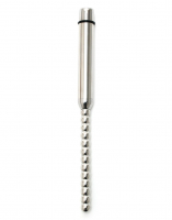 Urethral Vibrator w. Beads 8mm Stainless Steel