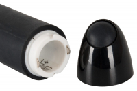 Vibratore uretrale con sfere in silicone 8mm nero