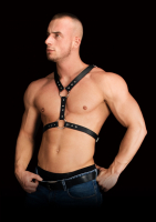 Male Chest Harness Thanos Bonded Leather lightweight modern Leather-Fiber-PU-Mix adjustable by 5 Metal Buckles buy