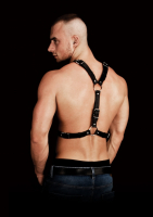 Male Chest Harness Thanos Bonded Leather lightweight Leather-Fiber-PU-Mix adjustable by OUCH! buy cheap