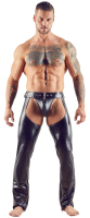 Mens Chaps & Thong PU-Leather