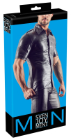 Camicia da uomo con bottoni a pressione in similpelle con vita e muscoli accentuati con bottoni a pressione sul davanti da SVENJOYMENT acquistare