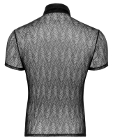 Camicia da uomo con abbottonatura in pizzo trasparente con colletto di SVENJOYMENT fino a XXL acquistare a buon mercato