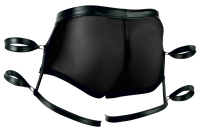 Pants w. Restraint Straps Mesh & Mattlook transparent w. glossy Snaps-Bag from SVENJOYMENT BONDAGE buy cheap