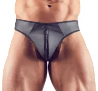 String homme avec fermeture éclair en strass