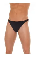 Homme string avec anneaux noir