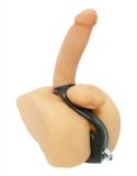 Anneau testicules & pénis avec plug anal Erektionsverstärker Rogue TPE