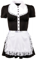 Waitress Mini Dress Costume w. Apron
