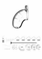 Cage de chasteté avec tige urétrale Mancage-15 transparent
