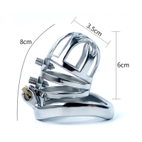 Chastity Cage w. integrated Lock Double Pik 45mm