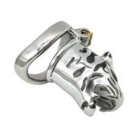 Chastity Cage w. integrated Lock Tiger-Head 45mm