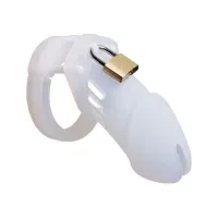 Keuschheitskäfig Silikon CockLock CB-6000 weiss