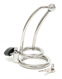 Chastity Penis-Cage w. Urethral Insert Stainless Steel