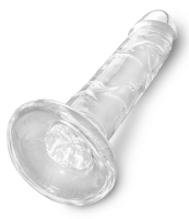 King Cock Dildo w. Suction Base 6-Inch transparent