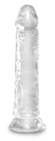 King Cock Dildo w. Suction Base 8-Inch transparent