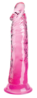 King Cock Dildo w. Suction Base 8-Inch transparent-pink