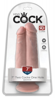 King Cock Double Dildo Two Cocks One Hole 7-Inch skin