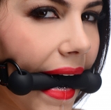 Mouth Gag Silicone STRICT Pony Bit PU-Leather
