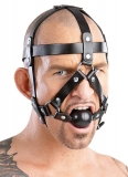 Head Harness Leather w. TPE Ball Gag