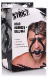 Head Harness w. TPE Ball Gag PU-Leather