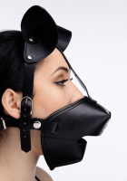 Head Harness Dog-Hood w. breathable Ball Gag PU-Leather