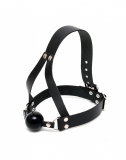 Head-Harness Leather w. Silicone Ball Gag
