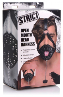 BDSM-Head-Harness Open Mouth Head Harness PU-Leather
