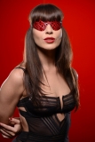 PU-Leather Blindfold embossed bicolor