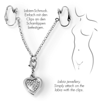 Labia Chain with Pendant Heart