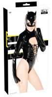 Vinyl Bodysuit w. sewn-on Head Mask Catwoman