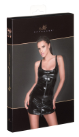 Vinyl Mini Dress w. 2-Way Zipper highly elastic slim Shoulder Straps & Front-Zipper glossy black PVC Material buy cheap