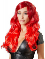Long Hair Wig red w. Waves Lucy