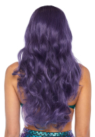 Perruque cheveux longs violette avec ondulations Mermaid 70cm de long Violet avec look bouclé avec élastique de LEG AVENUE acheter