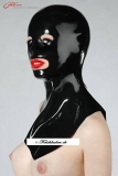 Rubber Hood Eyes and Mouth open with Collar