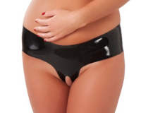 Latex Hipster Panty schrittoffen