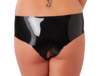 Latex Hipster Panty w. open Crotch