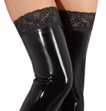 Rubber Stockings w. Lace-Top