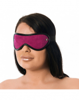 Leather Blindfold Soft Velours pink