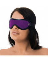 Leather Blindfold Soft Velours purple