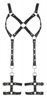Chest Harness w. Thigh Cuffs Leather