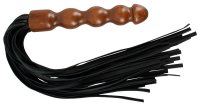 Leather Flogger w. wooden Handle