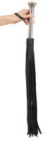 Leather Flogger w. Stainless Steel Handle Heavy Duty
