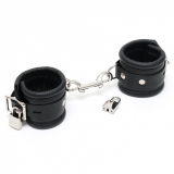 Leather Ankle Cuffs padded lockable black