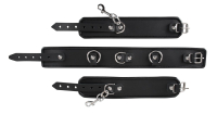 Leather Collar & Wrist Restraints w. ajdustable by Buckles carefully sewn rounded Edges by ZADO buy cheap