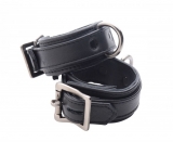 Leather Wrist Cuffs lockable Special black